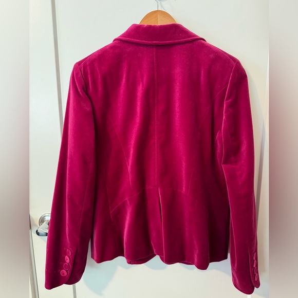 Ann Taylor (petite) Velvet Fuchsia Blazer - Picture 2 of 2